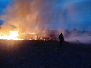 Пожежа біля Нижчої Дубечні. Фото: Forpost-101