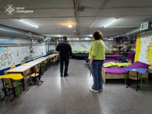 Перевірка укриття у Петрівській ОТГ. Фото: ДСНС Вишгородщини