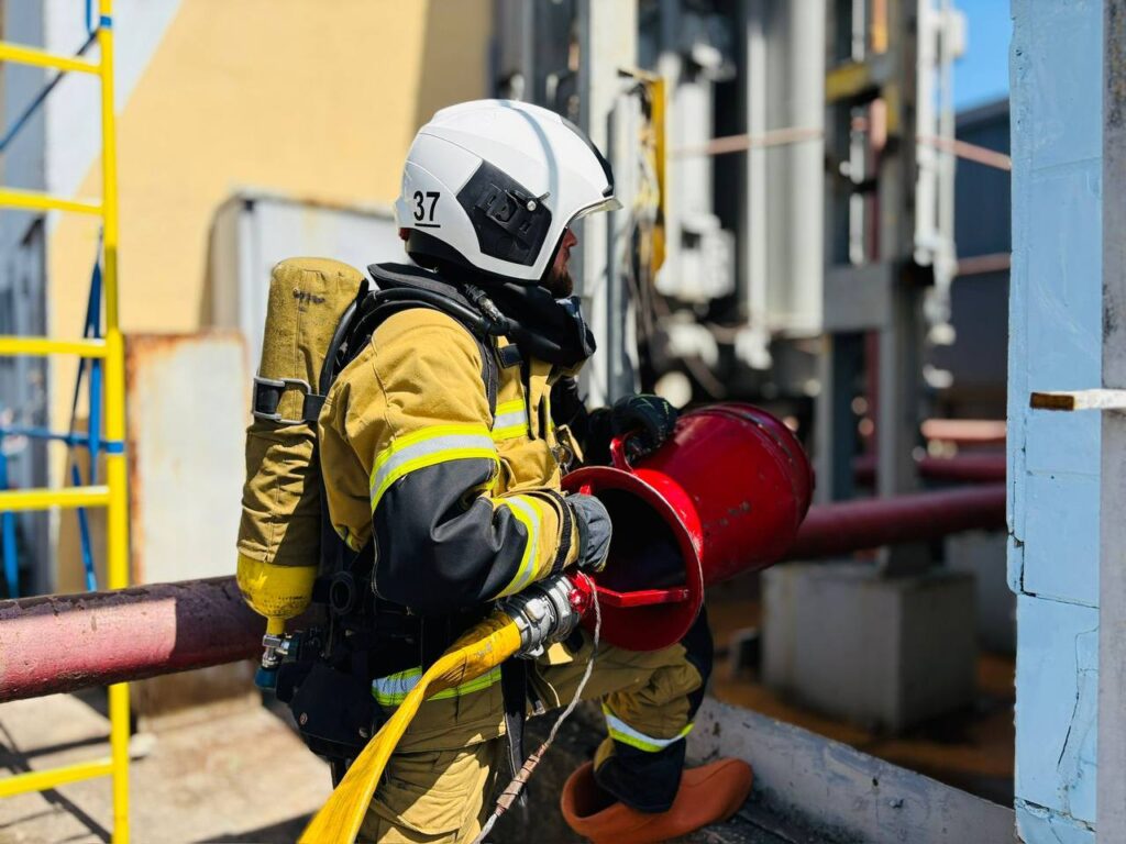 Відпрацювання дій на випадок НС на Київській ГАЕС. Фото: Укргідроенерго